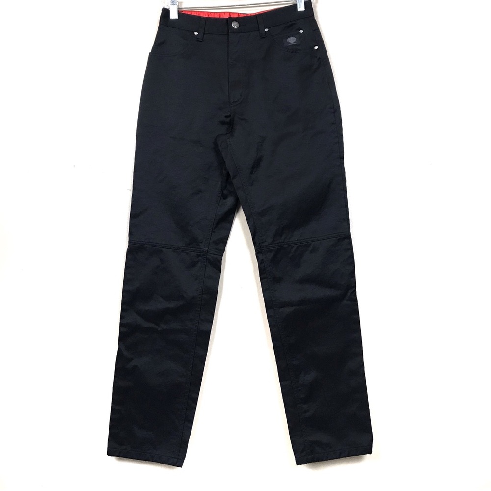 Harley Davidson black cotton/nylon Moto pants 6